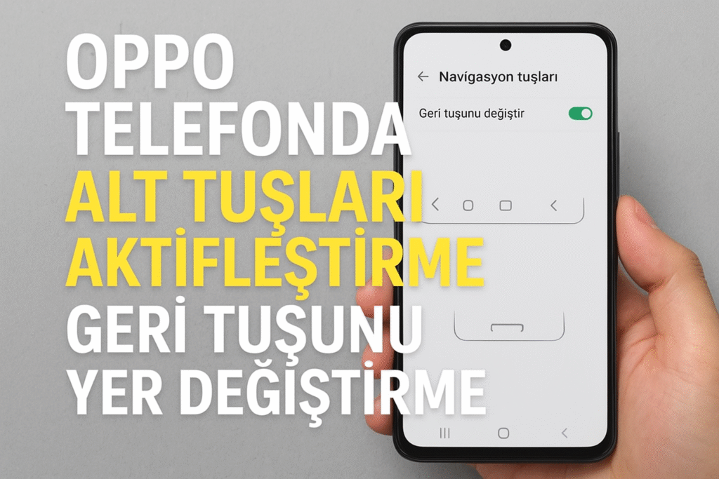 Oppo Telefonda Alt tuşları Aktifleştirme Geri Tuşunu Yer değiştirme